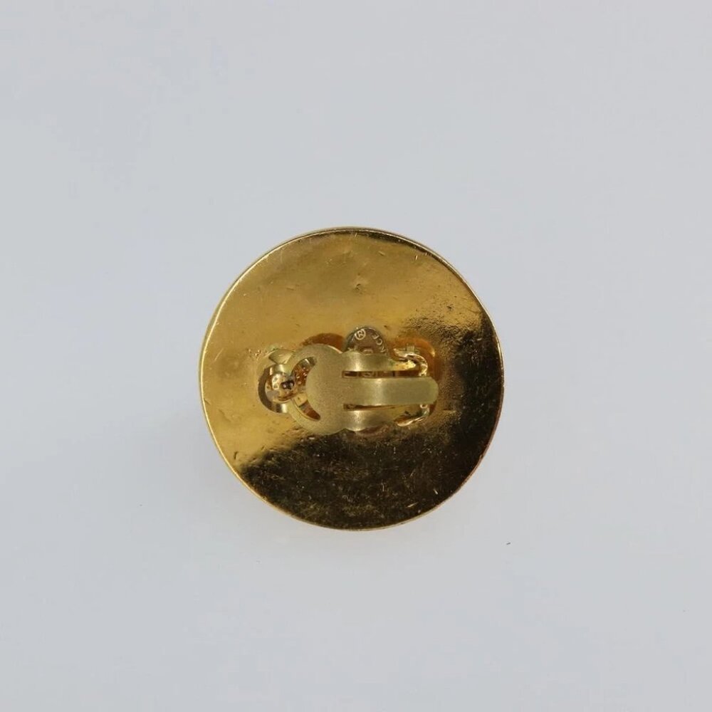 CHANEL Earring metal Gold CC Auth am9379 - Picture 9 of 9